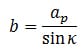 Formel zur Spanungsbreite: b=ap/sink