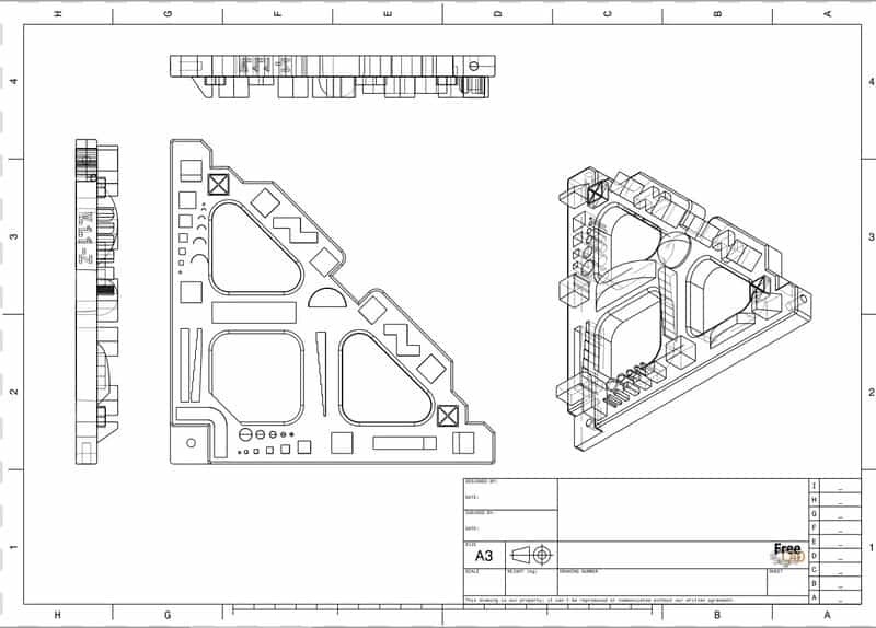 FreeCAD - 2D technische Zeichnung eines Winkels